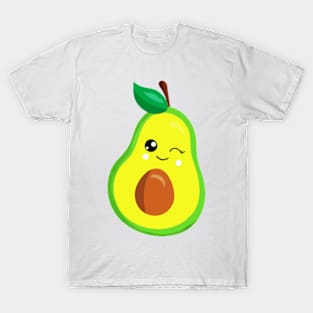 Avocado Costume Vegan Winking Cute Avocado Girls Kids gift T-Shirt